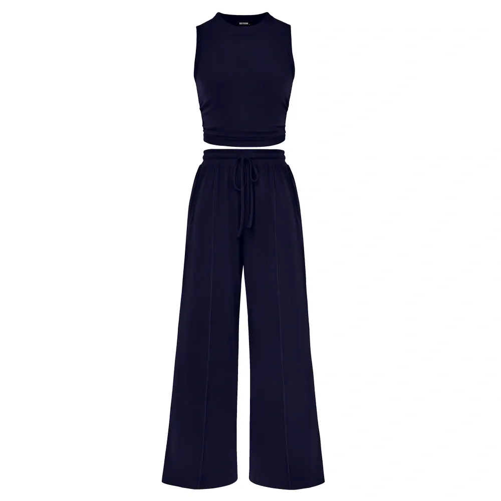 Women's 2-Piece Ribbed Knit Lounge Set