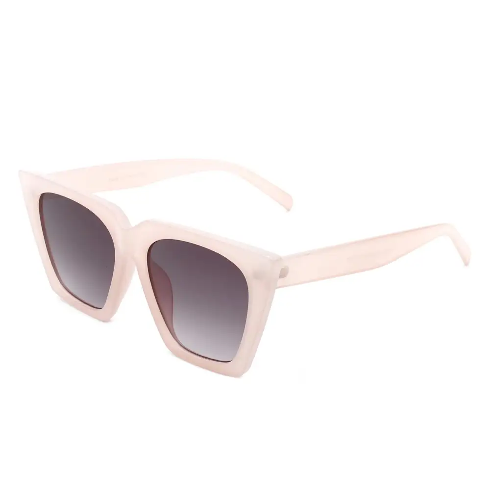 Curved Cat Eye Square Frame Sunglasses