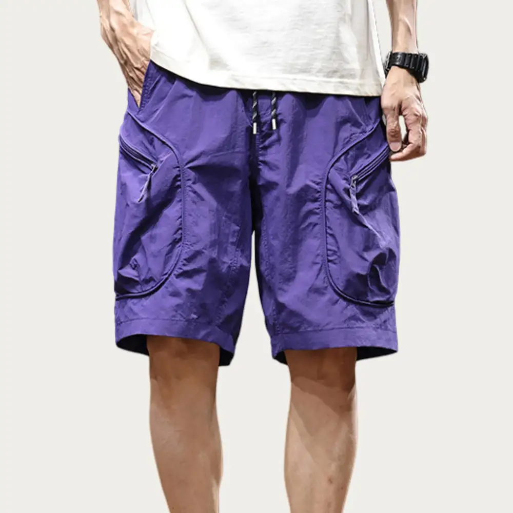 Drawstring Pocketed Lightweight Men's Cargo Shorts