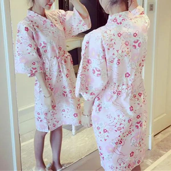 Floral Print Bath Robe