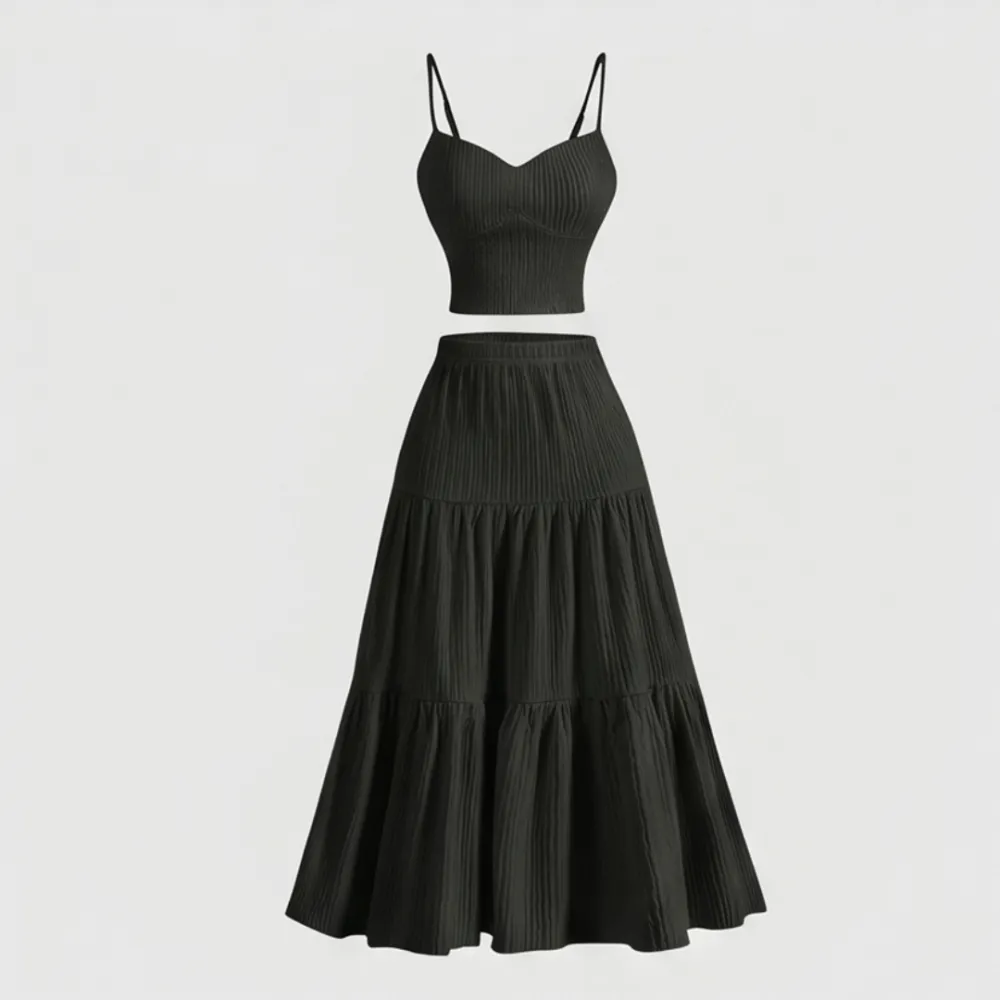Tiered Maxi Skirt Set