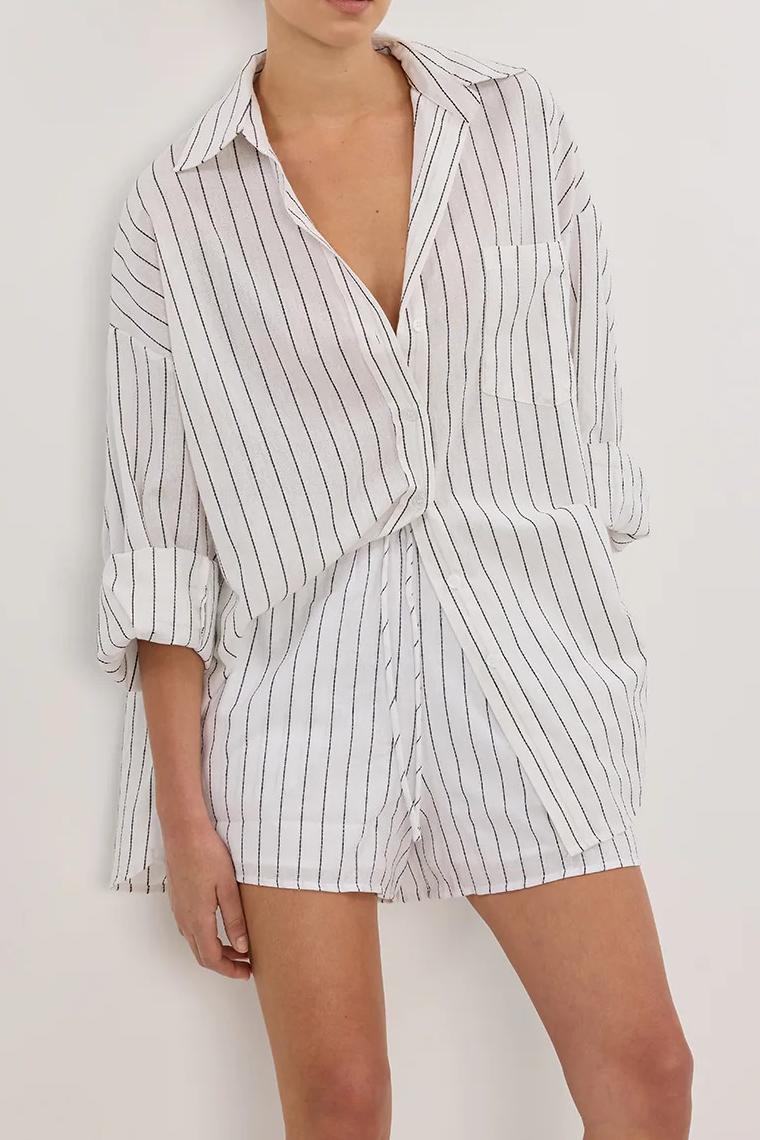 WHITE STRIPE SHIRT