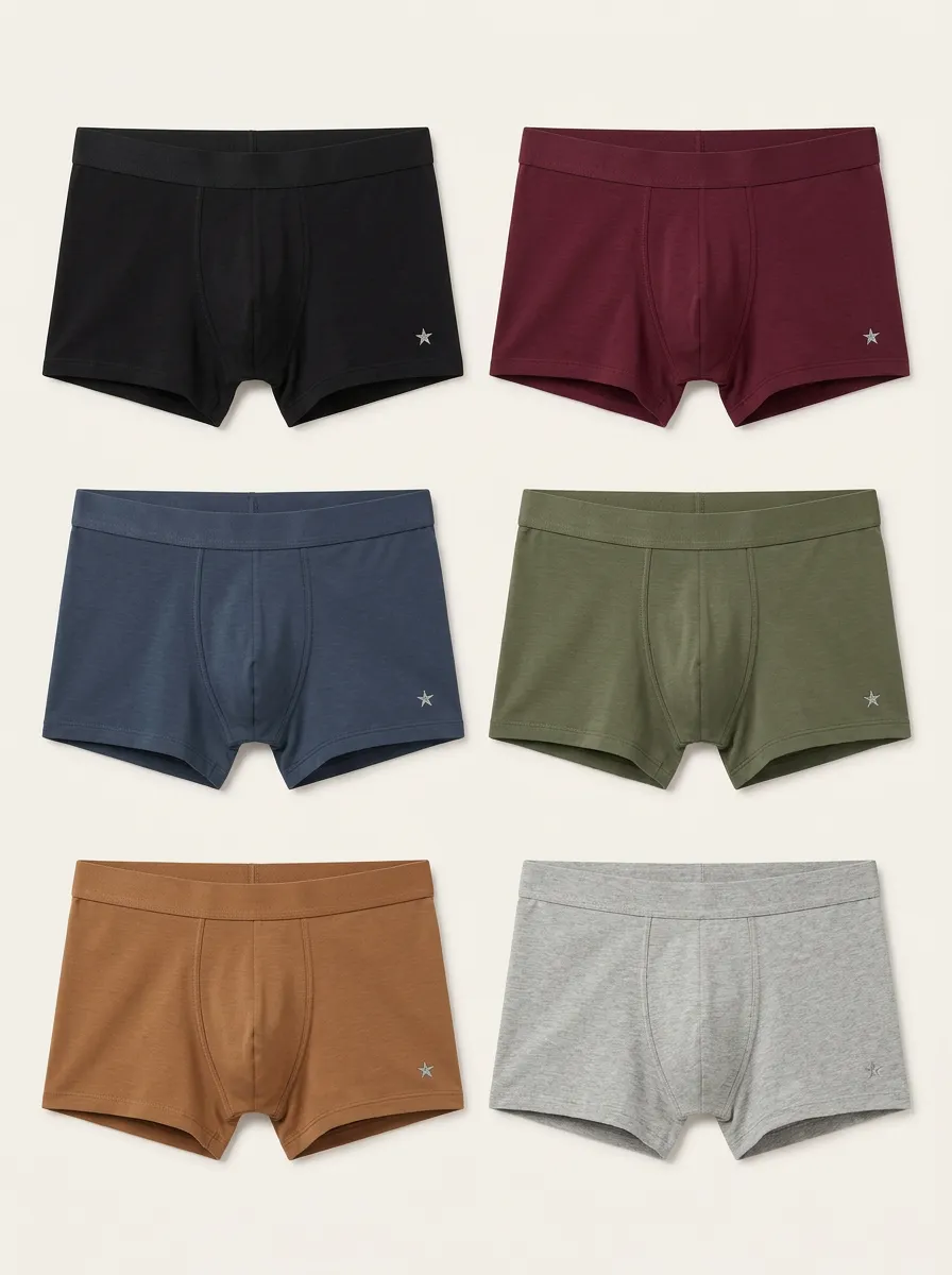 Men's Easy Living Printed Star Motif Boxer Briefs Multipack