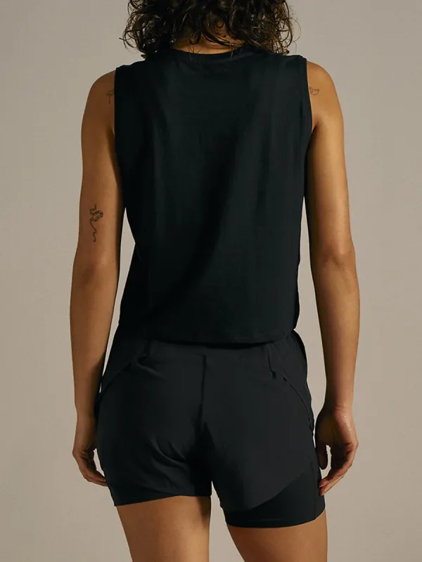Mesh Cropped Muscle Tanks