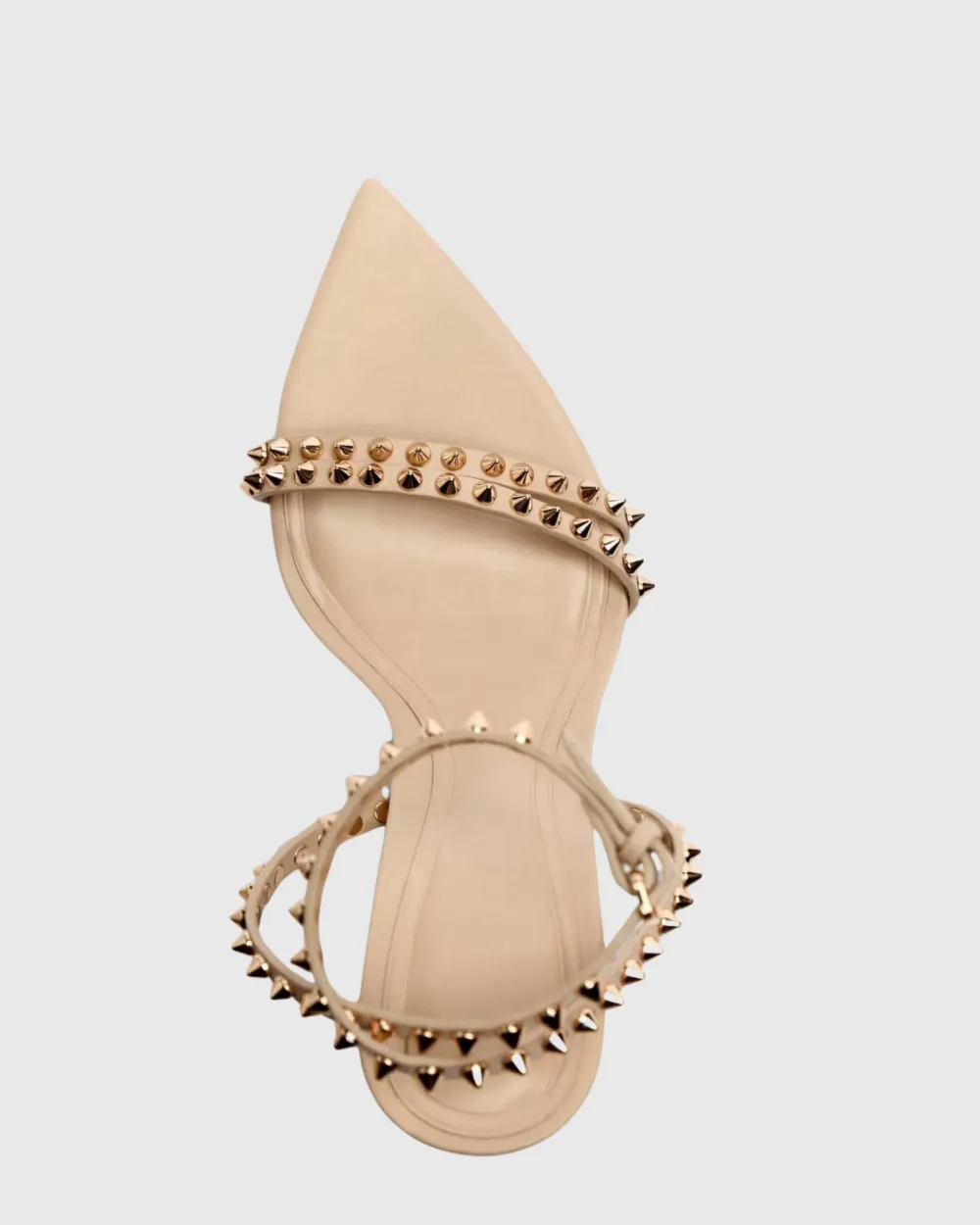 Rivet Cross Strap Sandals in Natural