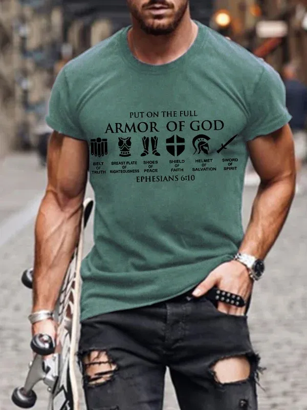 Men's Put on The Full Armor of God Casual Tee