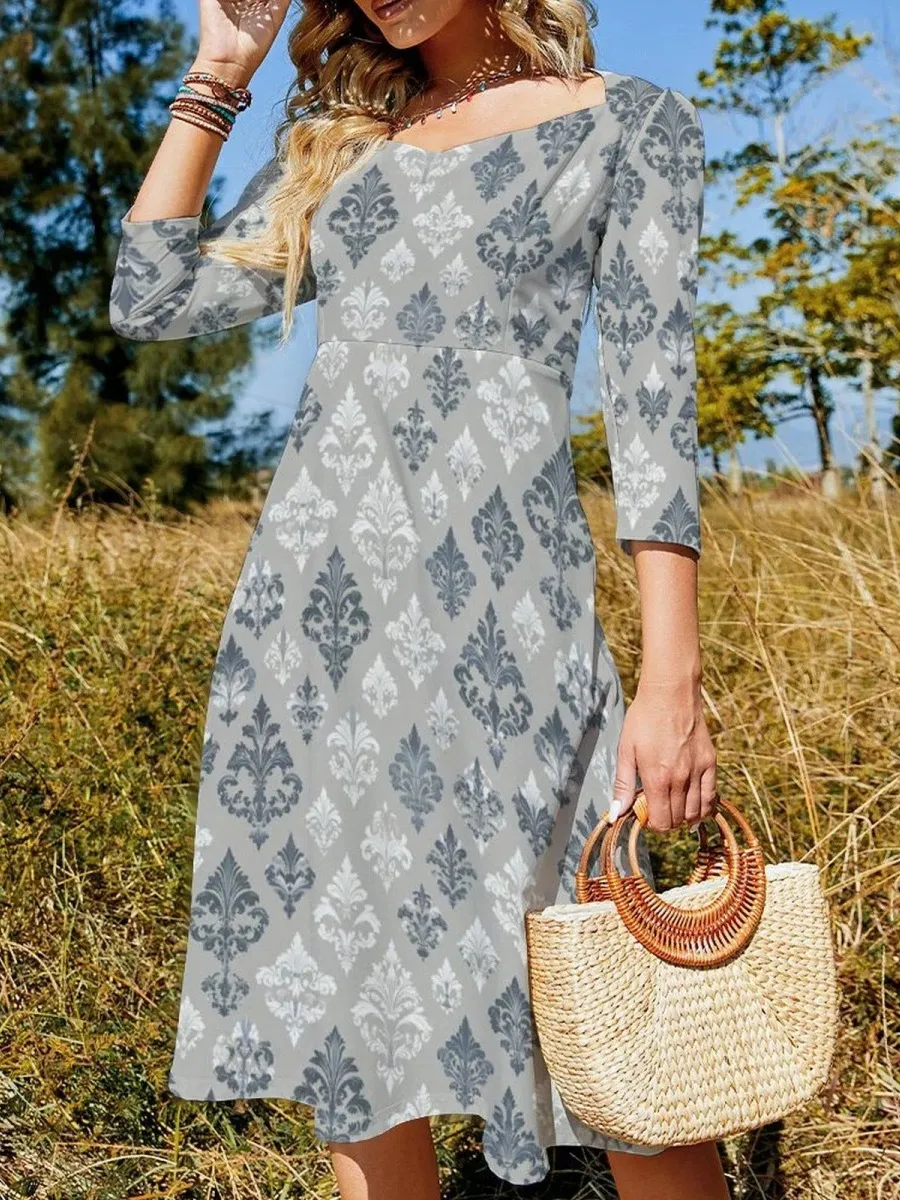 Vintage Print Dress