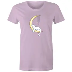 Cat Sleeping on Moon T-Shirt