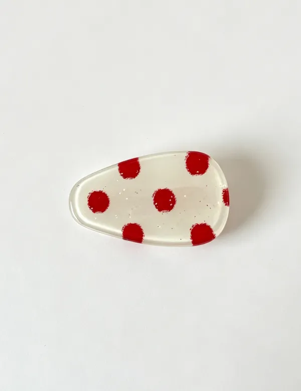 Polka Dot Water Drop Shape Hair Clip