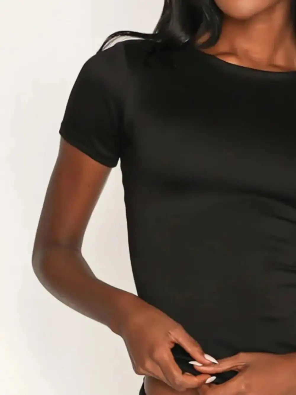 Round Neck Short Sleeve Top Set Swim Cover Up