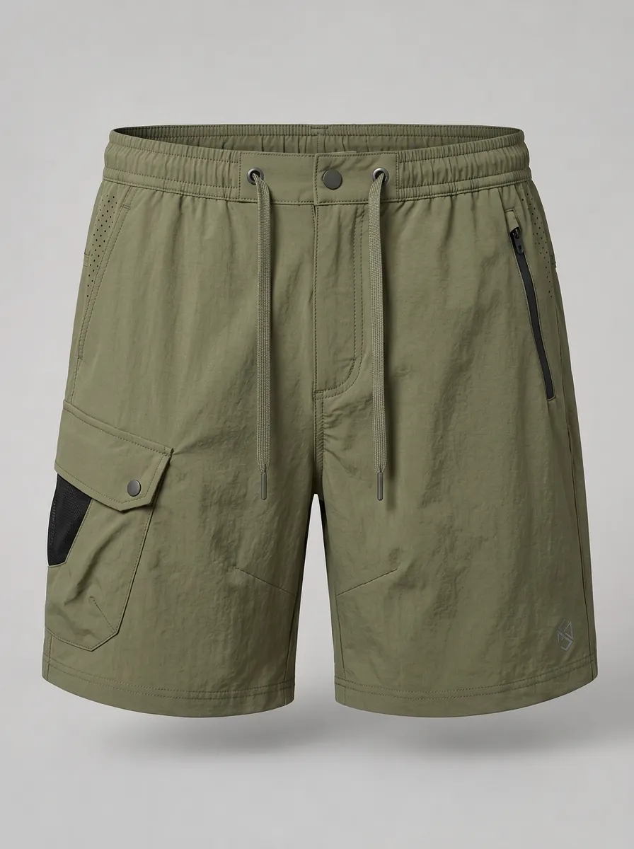 Men's Outdoor Sports Breathable Cargo Printed Shorts