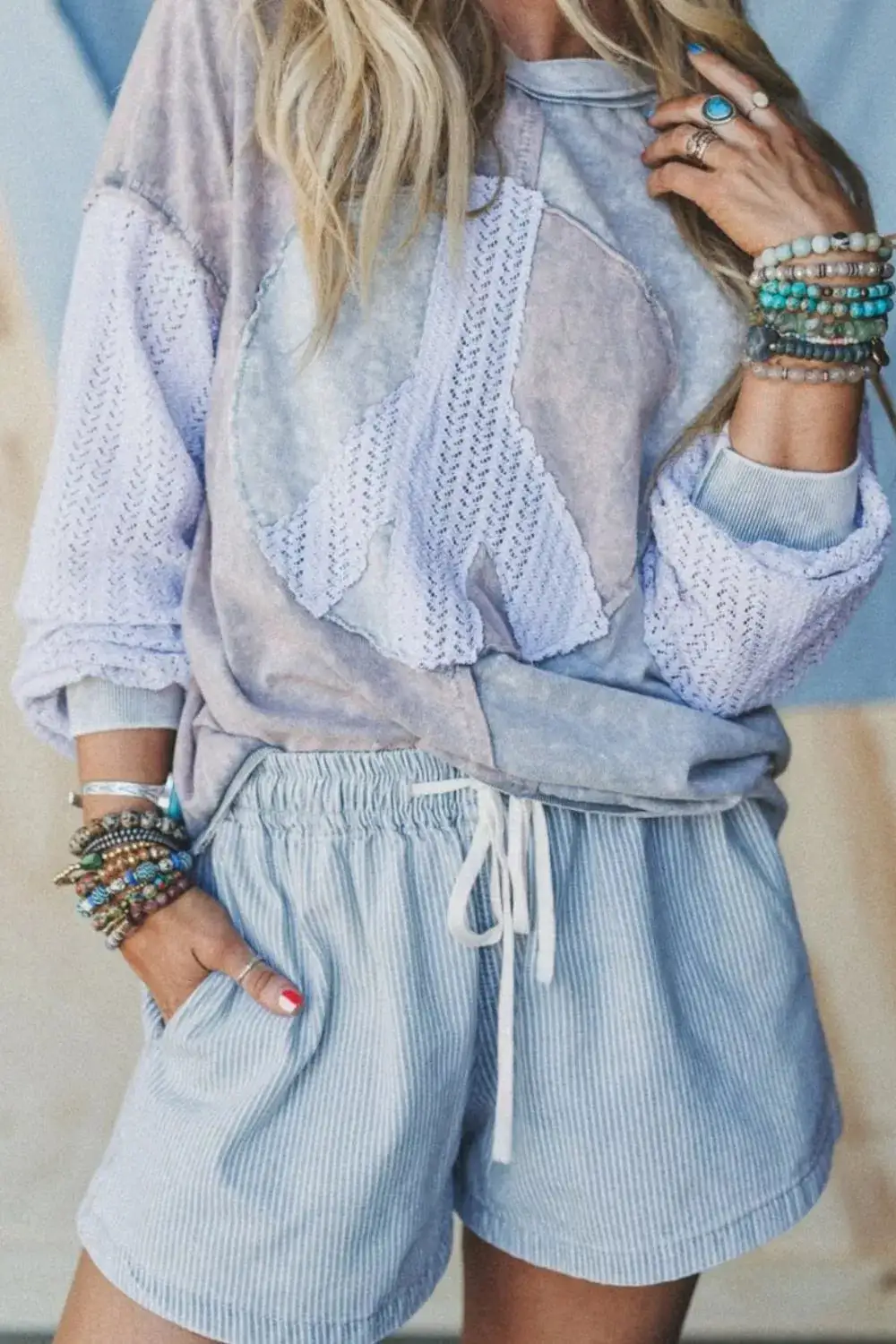 Drawstring Striped 1 Casual Shorts