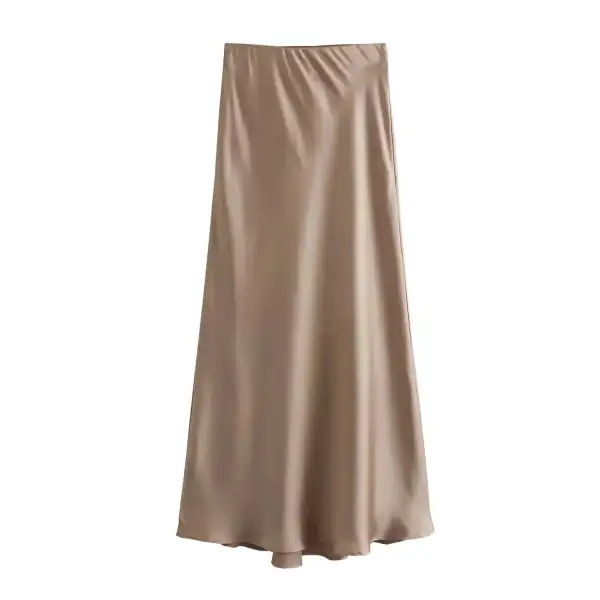 Everyday Satin Pencil High Waist Skirt