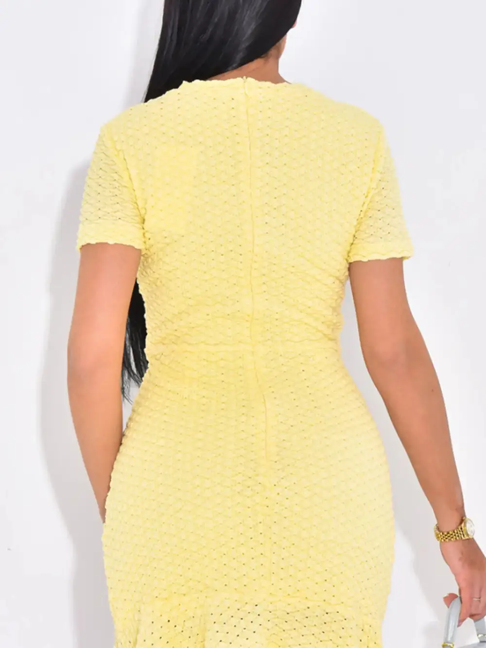 Lightweight Feel Button Front Short Sleeve Dress