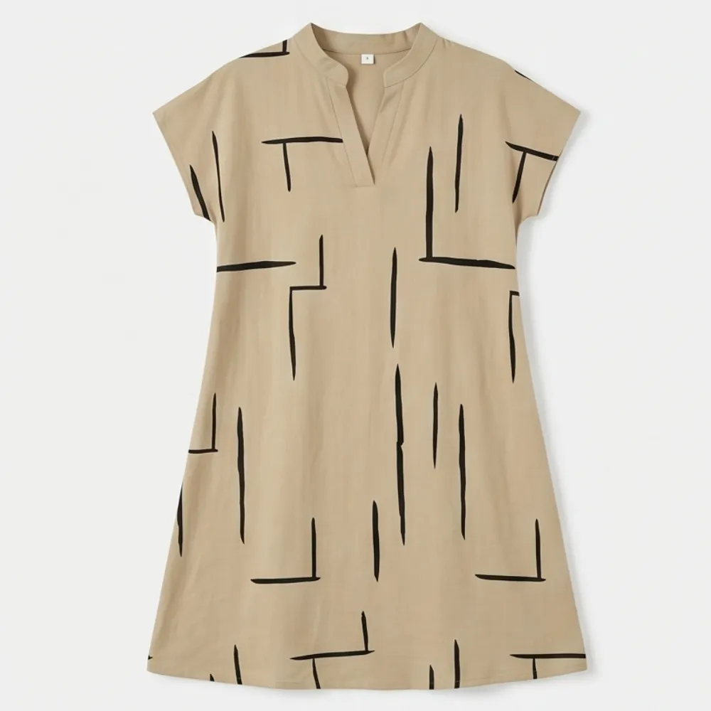 Pocket Printed Pocketed Midi Dress