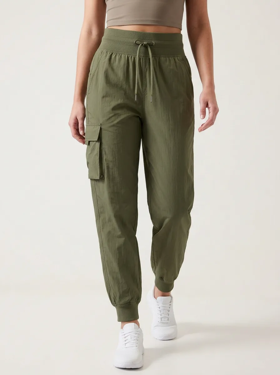 Women's Relaxed Cargo High Rise Cargo Work Pants