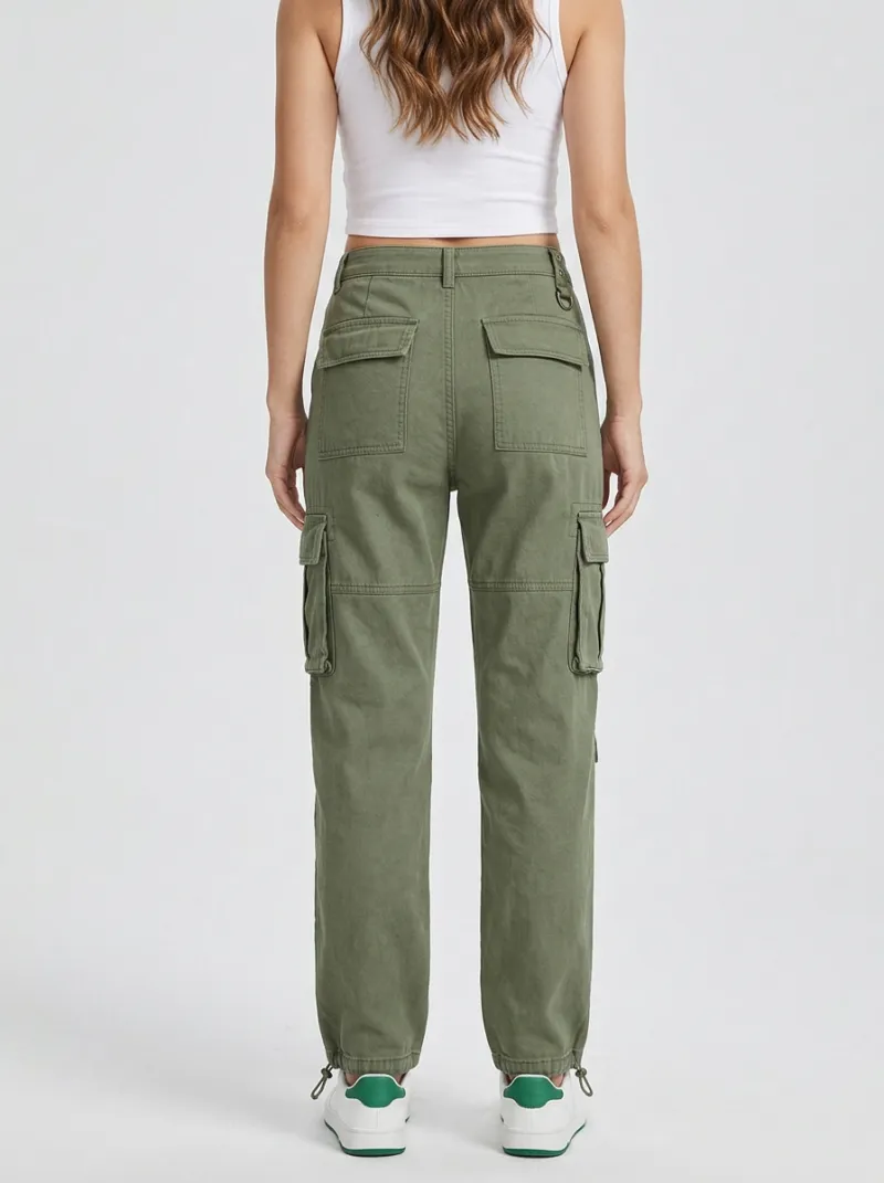 Rugged Utility Style Style Women's Multi Pocket Cargo Pants