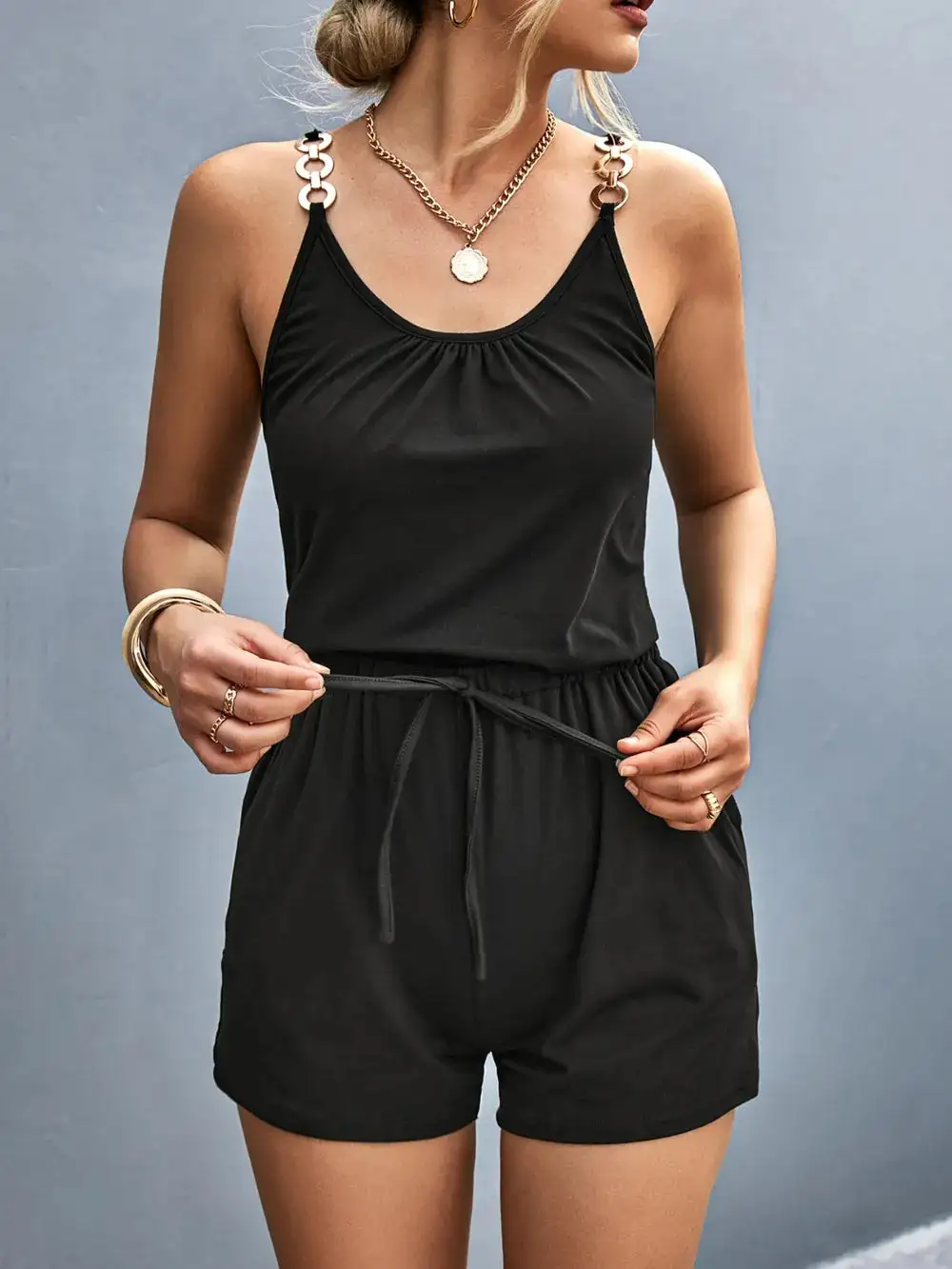 Piece Zero Effort This Scoop Neck Romper