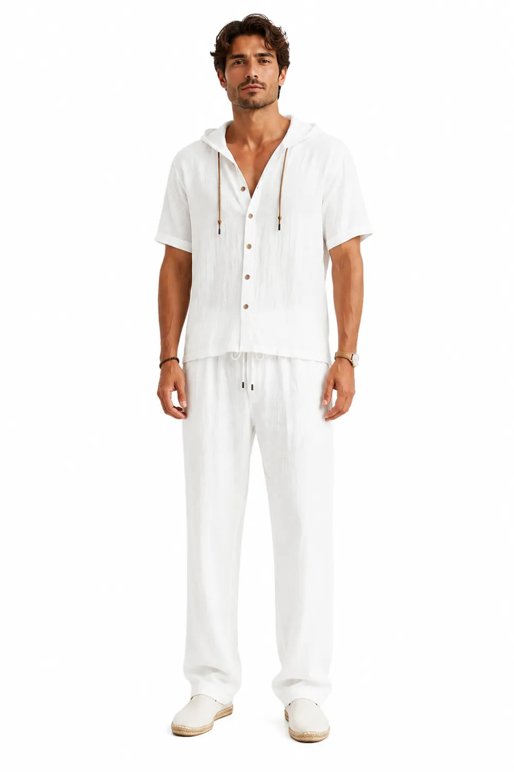 Men's Fashion Linen Two-Piece Set