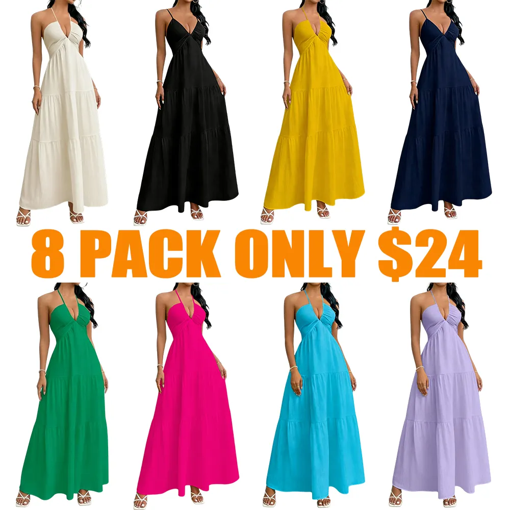 Women's Plain Dress, Summer Clothes Women, Casual Basic Loose Fit Sleeveless Dress for Beach Holiday Vacation