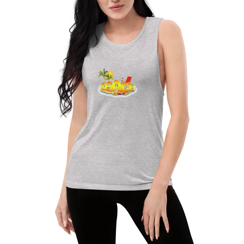 Ladies Muscle Tank Beach Day Tank Top