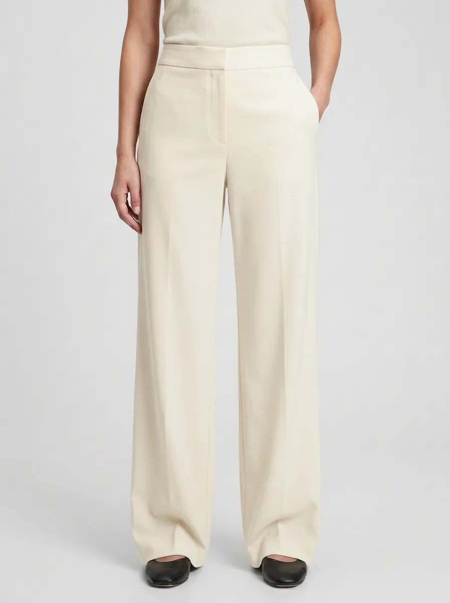 Classic Tailored Wide-Leg Trousers