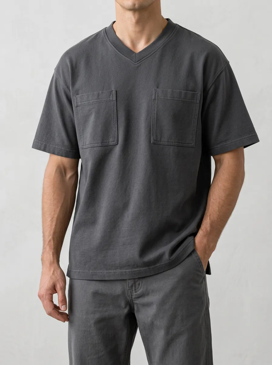 Men's Utility T-Shirt with Twin Chest Pockets