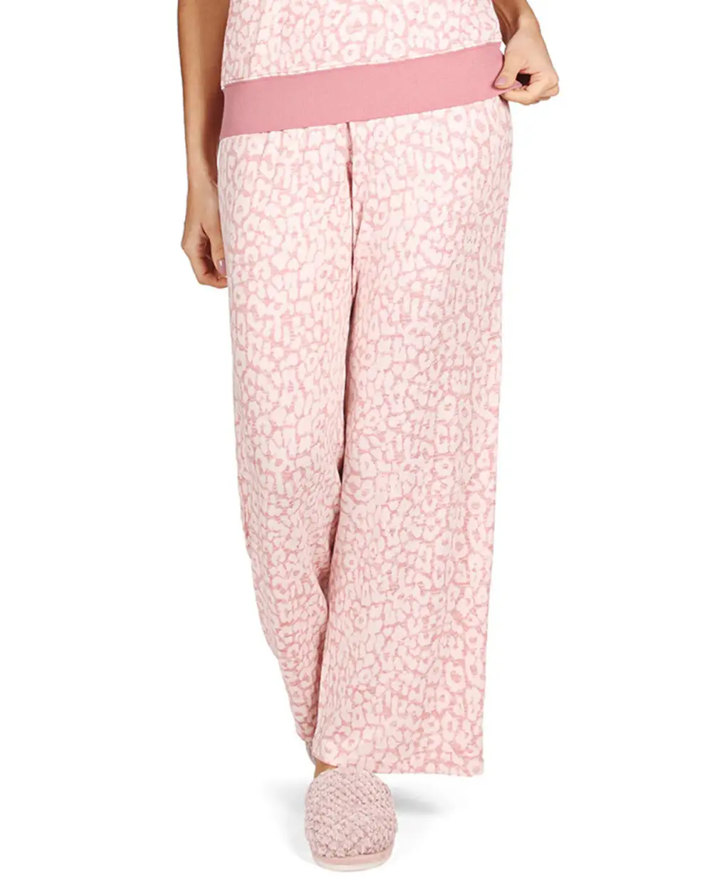 S Soft And Cozy Allover Leopard Print Lounge Pants