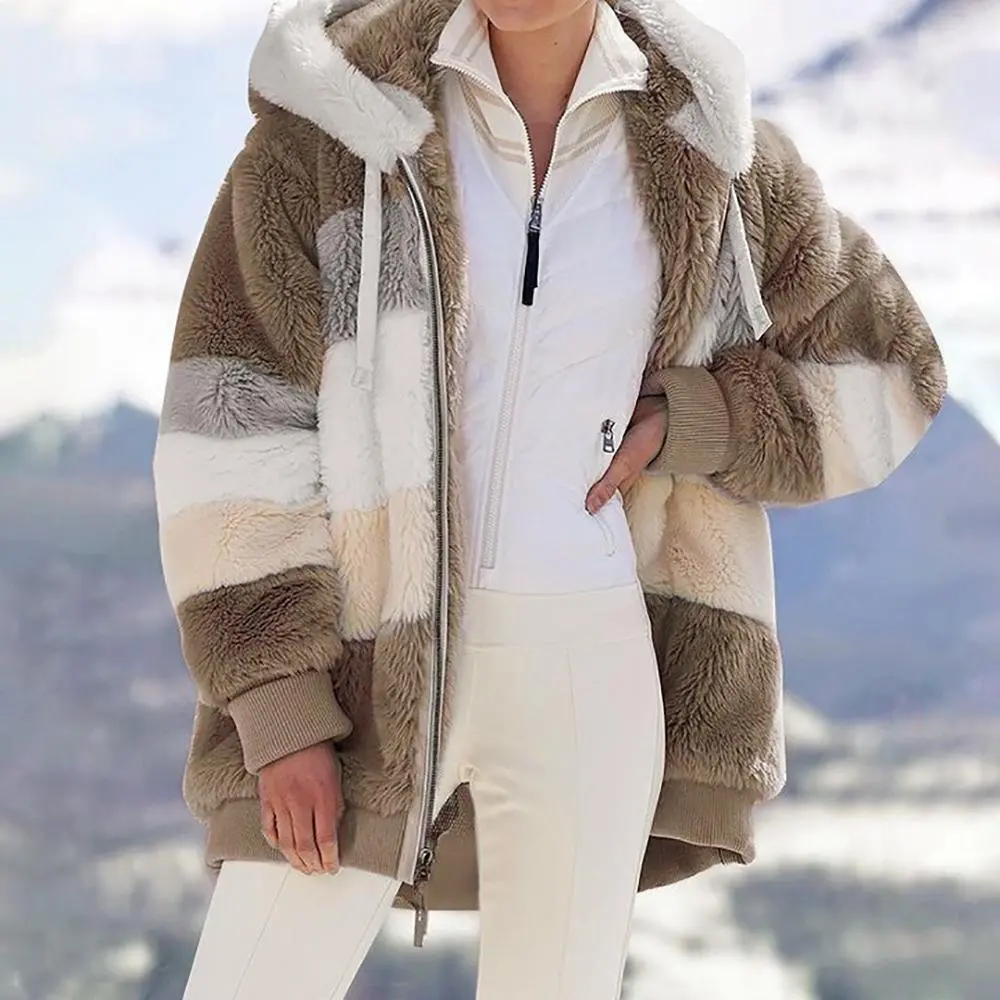 🔥HOT SELL-🐑RCONTRASTING LAMB WOOL PADDED COAT🎁SPECIAL OFFER