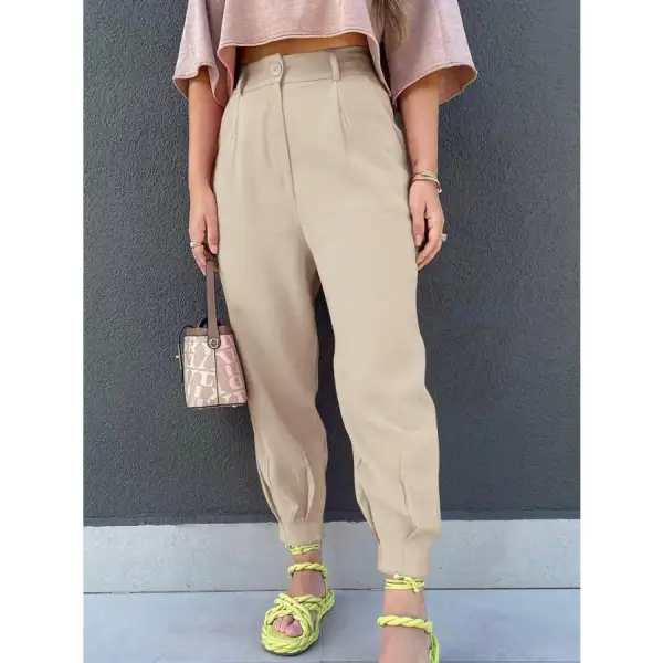 Classic High Waist Cropped Pants