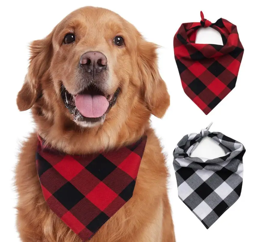 Christmas Letter Plaid Print Parent-child Pajamas Set (with Pet Dog Clothes)