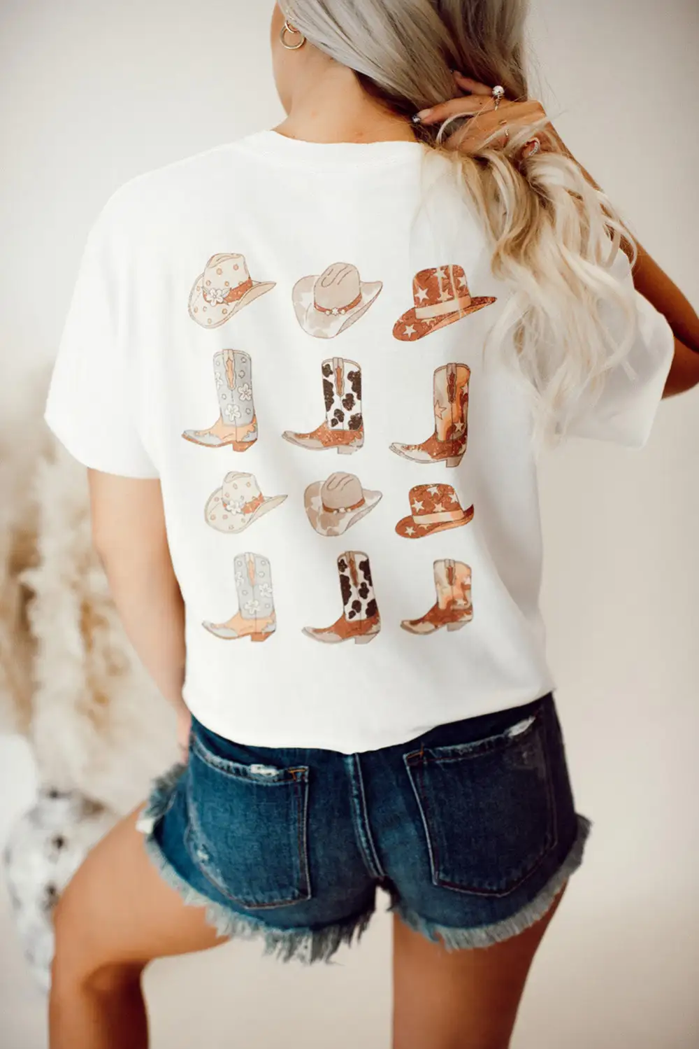 White Double-Side Cowboy Hat &