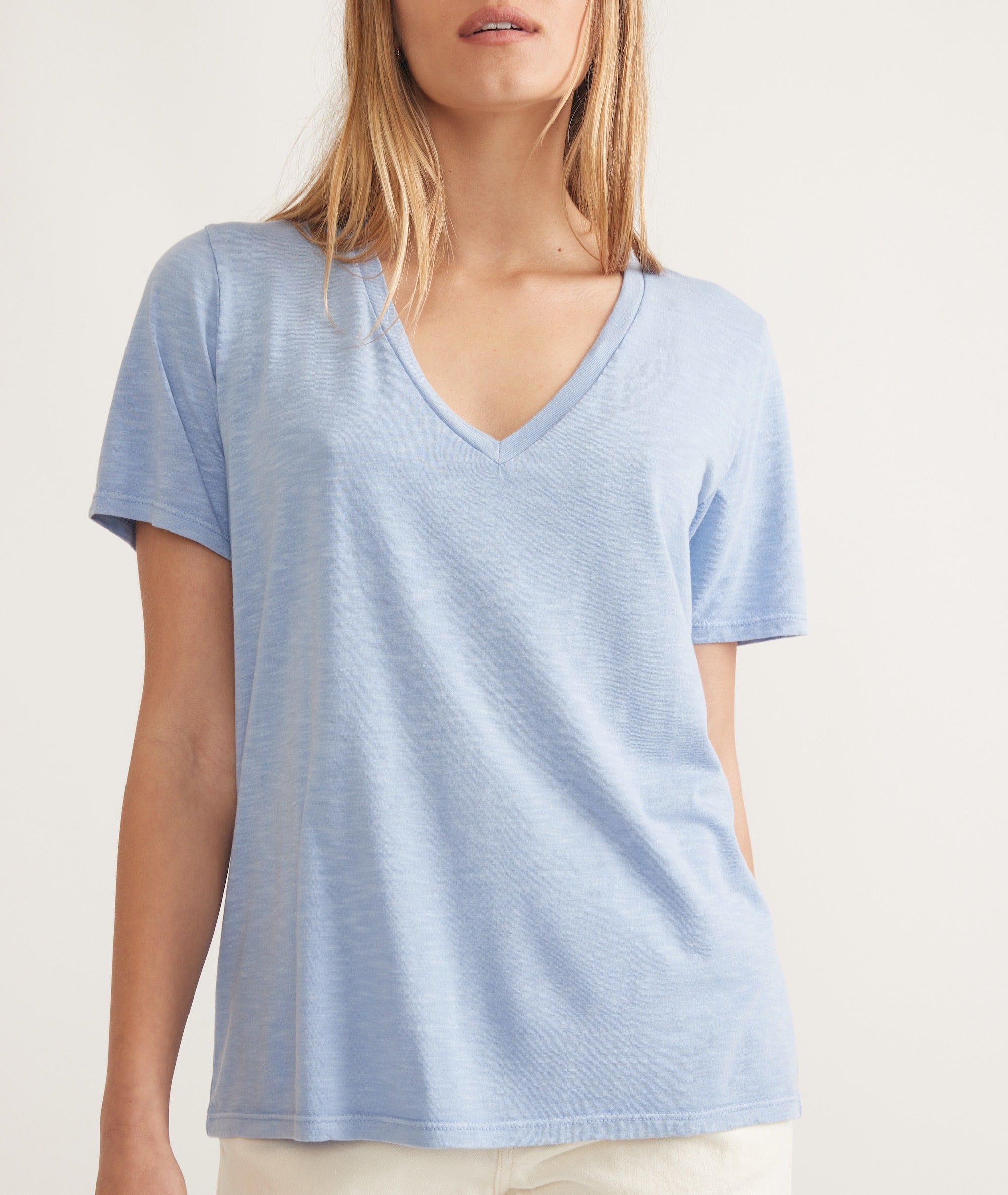Light Blue Drop-Shoulder T-Shirt
