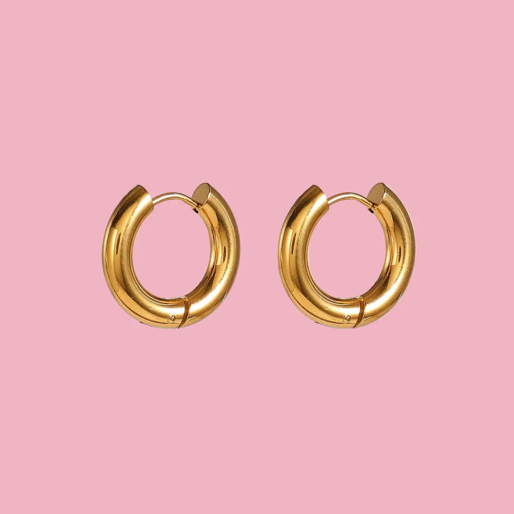 Round Smooth Hoop Earrings