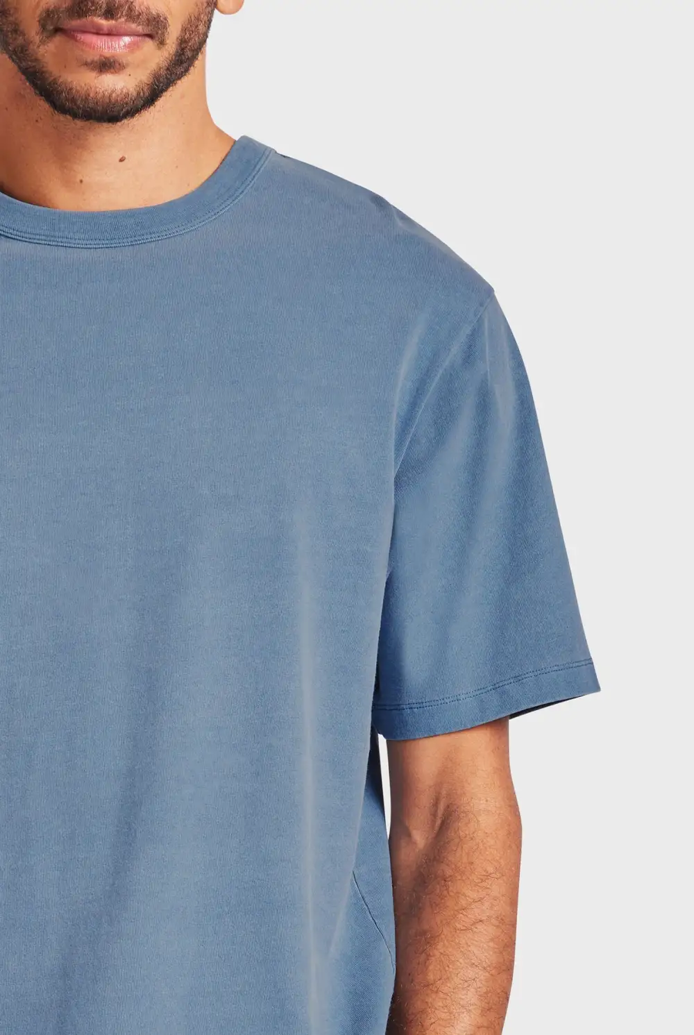 Mid Indigo Short Sleeve Crew Neck Tee