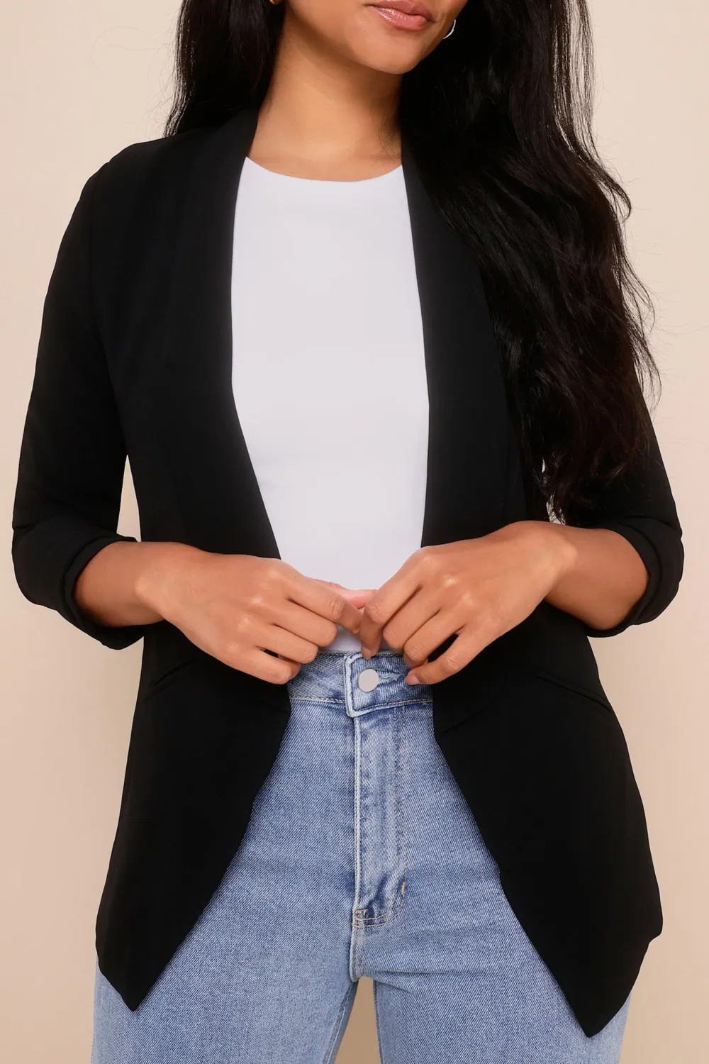Casual Style Long Sleeve Lightweight Blazer