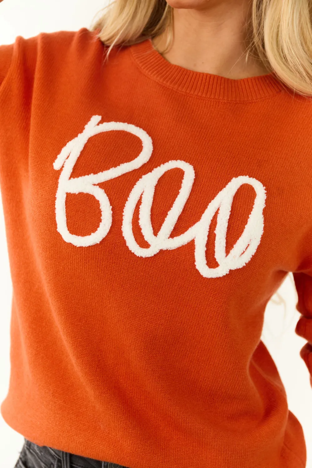 Fire Graphic Drop Shoulder Knit Sweater