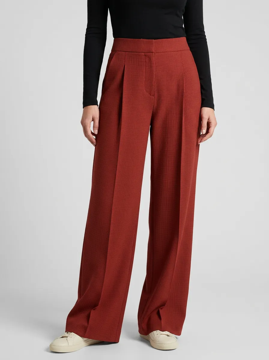 Polished Wide-Leg Printed Women's Wide-Leg Pants