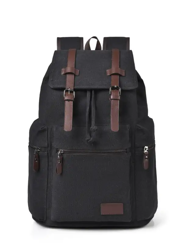 Canvas Buckle Detail Backpack