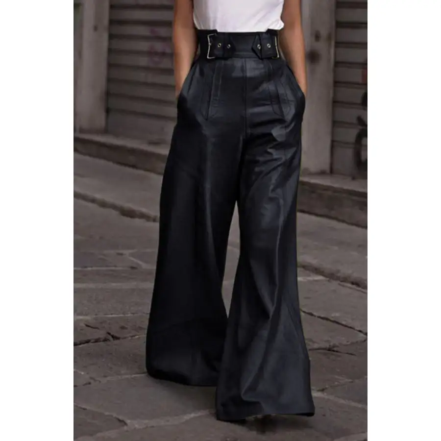 High Waist Wide Flare Pants