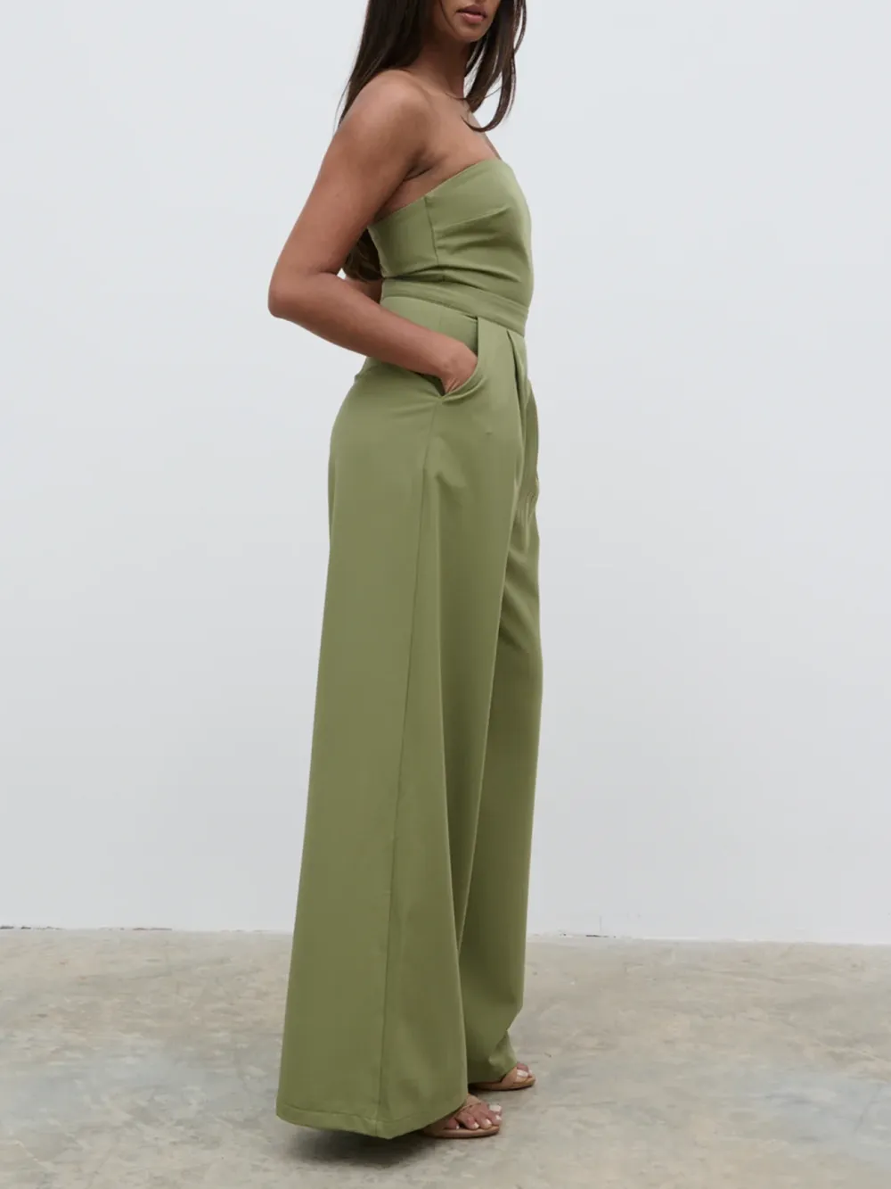 Sleeveless Bandeau Jumpsuit