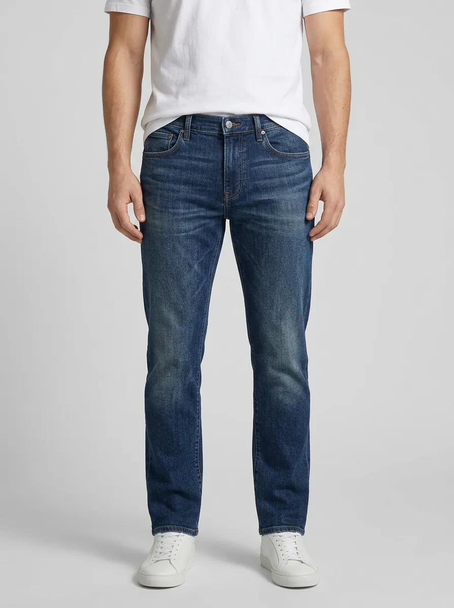 Relaxed Straight Leg Stretch Jeans