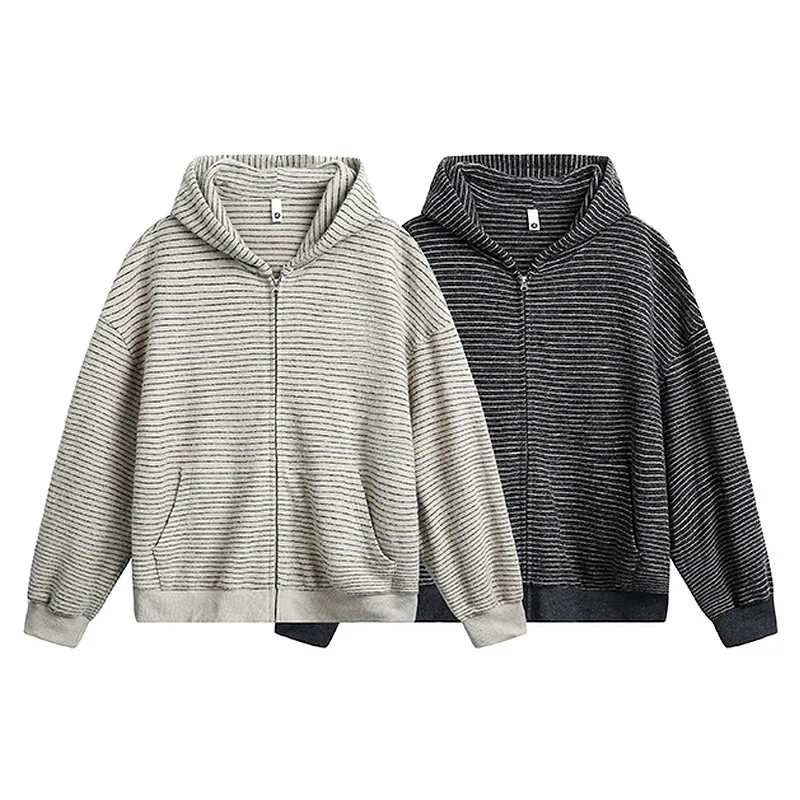 Vintage Stripe Casual Hoodie