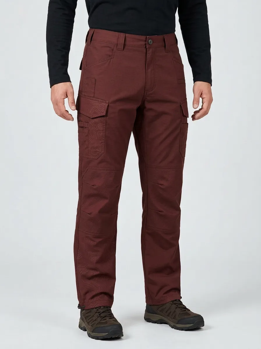 Tactical Outdoor Topographic Pattern Cargo Pants