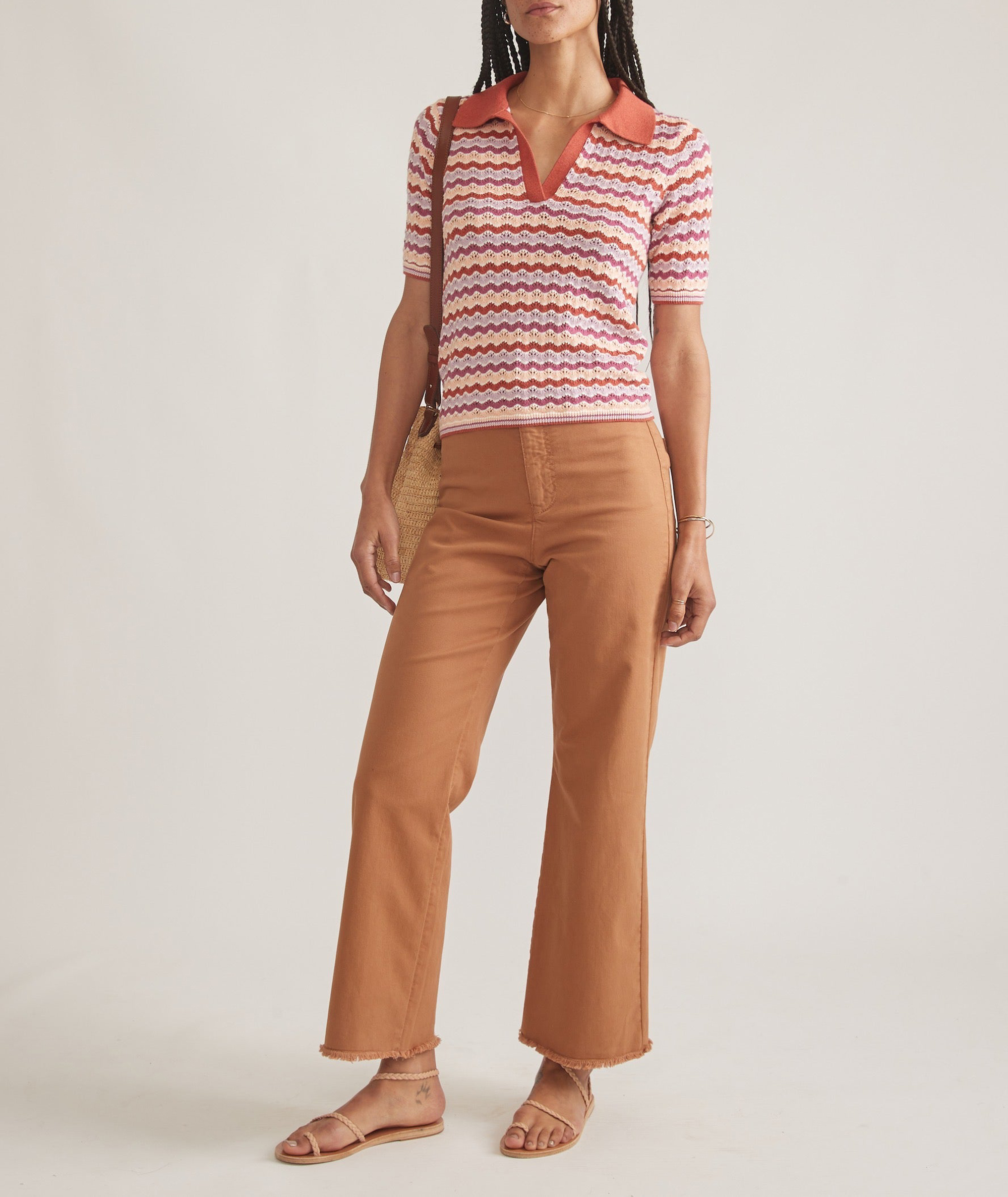 Short Sleeve Polo Style Knitwear