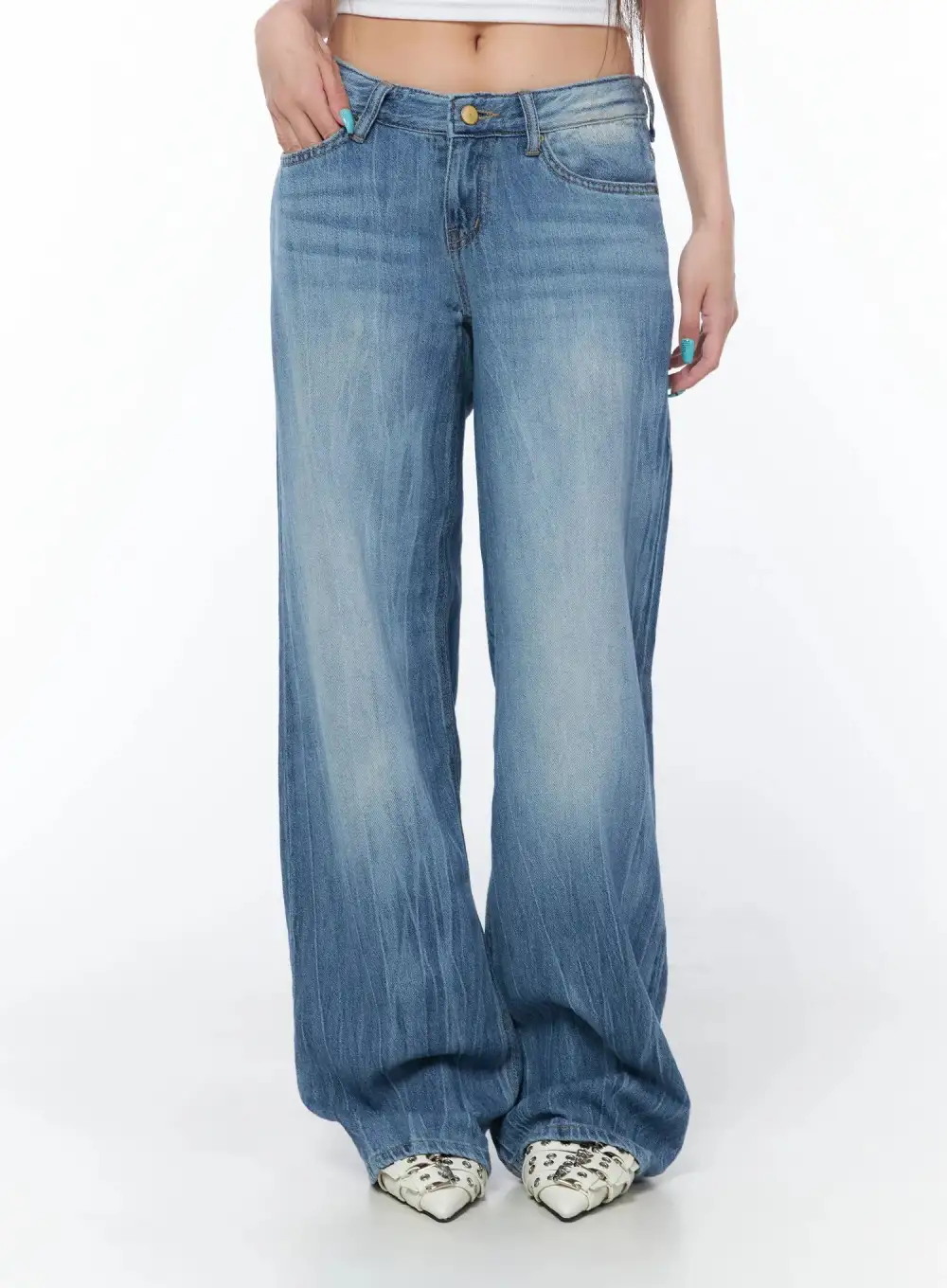 Contemporary Casual Wide Leg Jeans