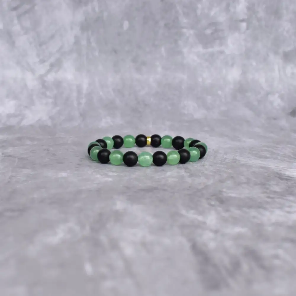 Onyx Aventurine Bead Bracelet