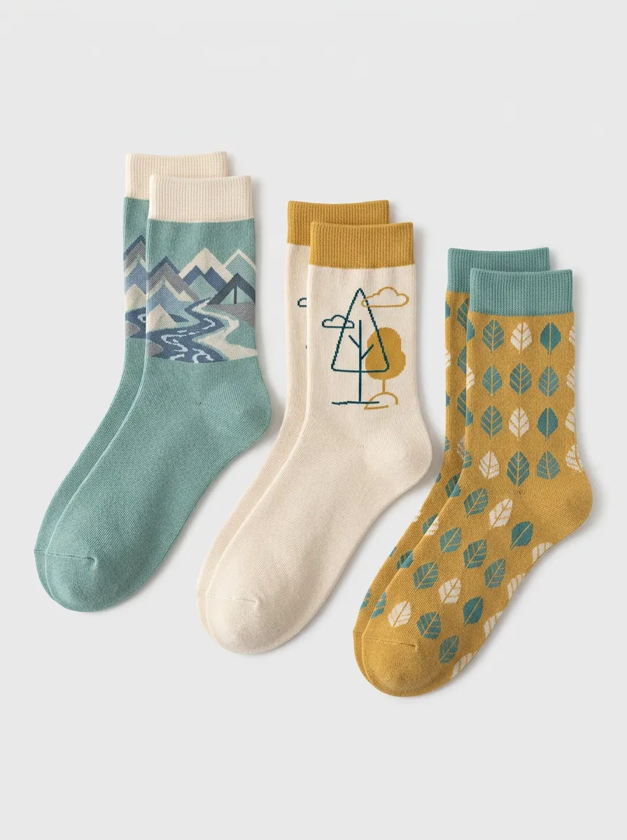 Breathable Mountain Trail Three-Pair Sock Pack