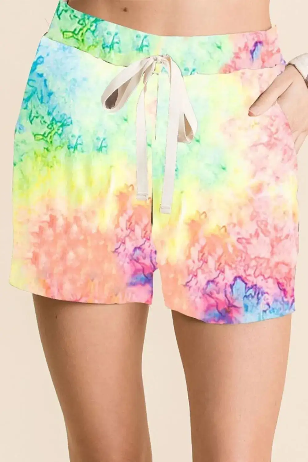 Tie Dye Soft Knit Casual Shorts