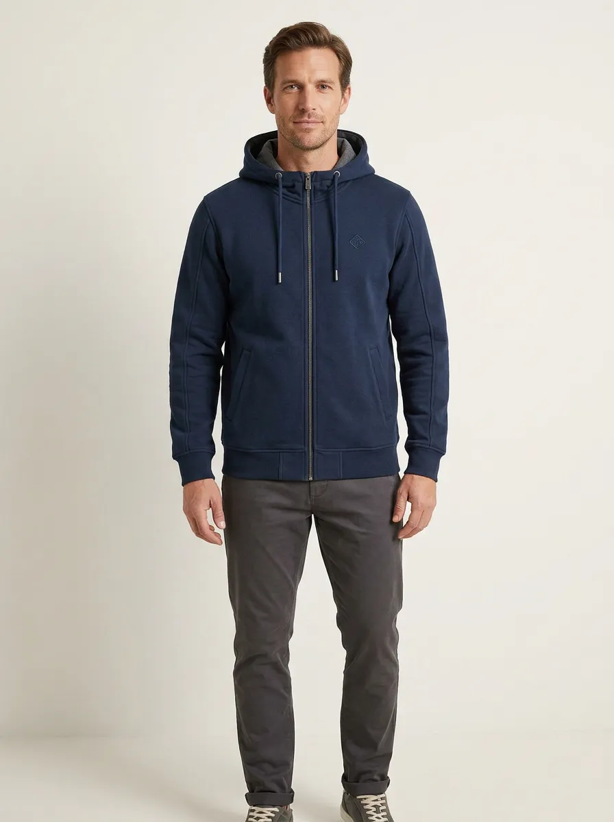 Active Embroidered Zip-Up Sport Look Men's Sport Jacket